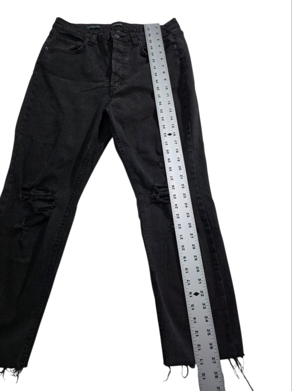 wild fable High Rise Straight Black Washed Denim Jeans - Picture 5 of 6
